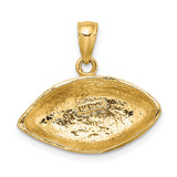 14k Yellow Gold Football Pendant, Realistic American Football Charm, Sports Jewelry for Men or Unisex
