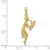 14k Yellow Gold Pendant with Joyful Mother and , Sentimental Family Jewelry for Women