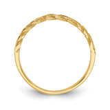 14k Yellow Gold Diamond Cut wedding band ring alternate angle