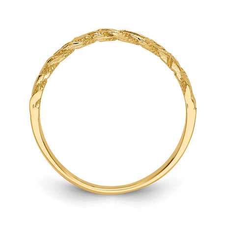 14k Yellow Gold Diamond Cut wedding band ring alternate angle