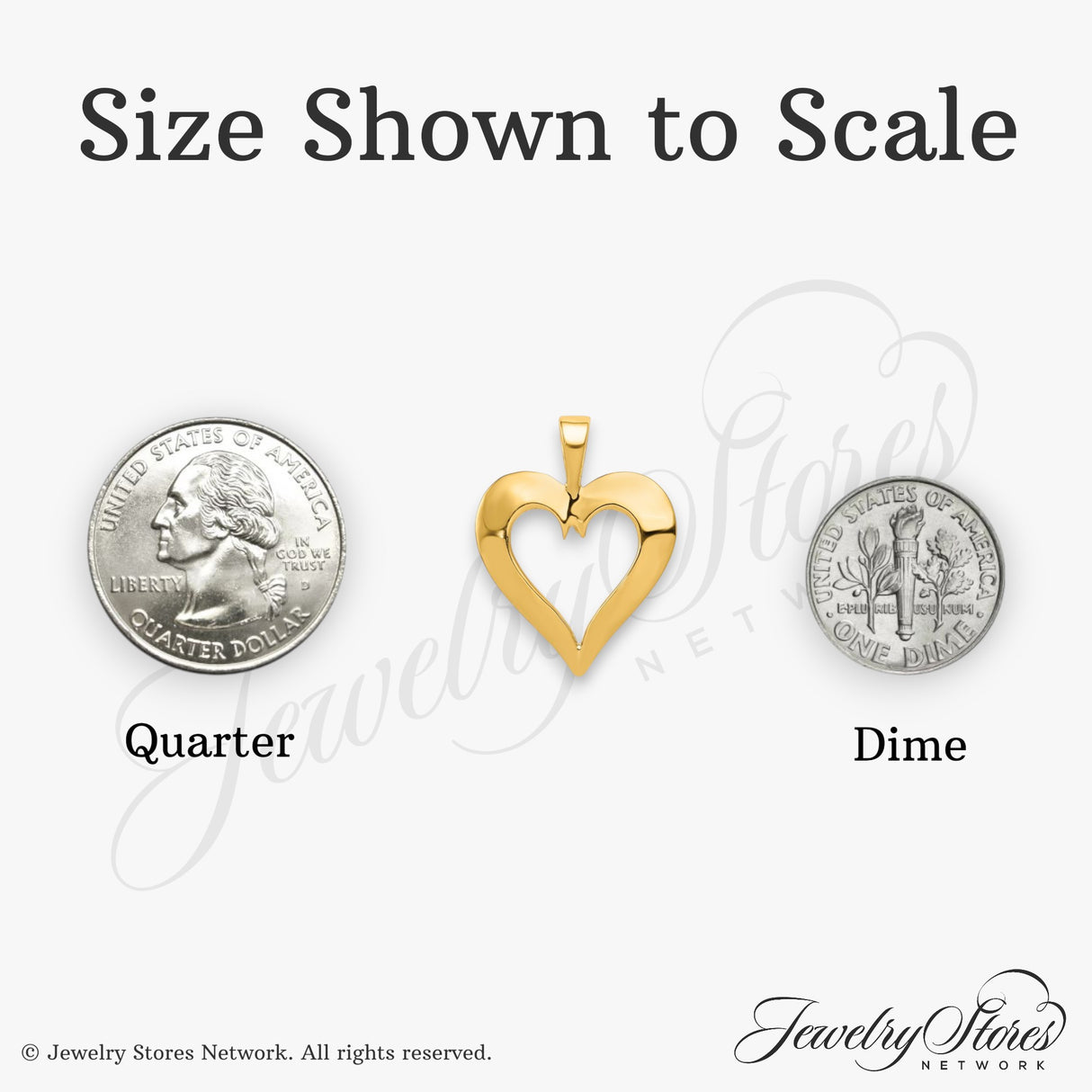 14k Yellow Gold Open Heart Pendant with Stylized Dove, Christian Religious Charm for Women