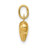 14k Yellow Gold Heart Pendant, Polished Puffed Mini Charm, Dainty Romantic Jewelry for Women