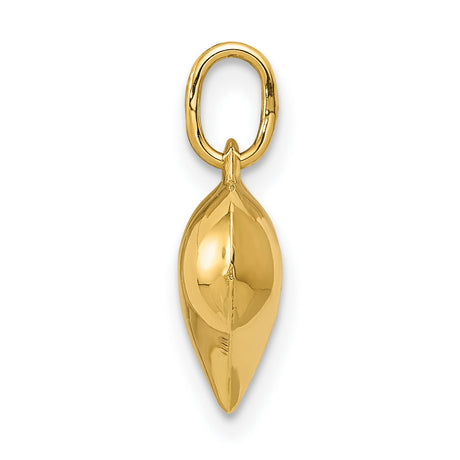 14k Yellow Gold Heart Pendant with Starburst Engraving, Romantic Fine Jewelry Charm