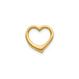 14k Yellow Gold Heart Pendant, Open Floating Heart Charm, Romantic Jewelry for Women
