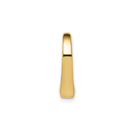 14k Yellow Gold Open Heart Pendant, Minimalist Floating Heart Charm for Women