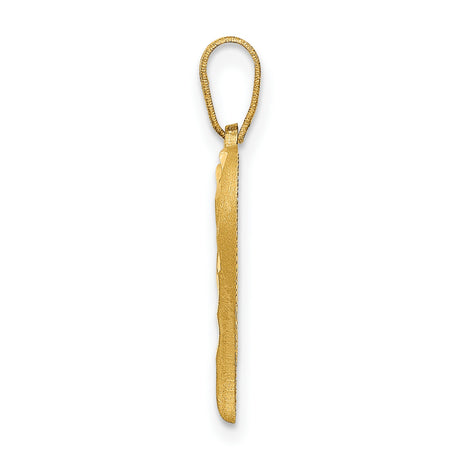 Heart Charm Pendant in Real 14k Yellow Gold
