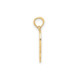 14k Yellow Gold Heart Pendant with Number 13, Vintage Filigree Charm