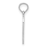 50 in Heart Cut-out Charm Pendant in Real 14k White Gold