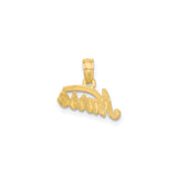 14k Yellow Gold Nurse Pendant, Script Lettering Medical Charm Jewelry for Women
