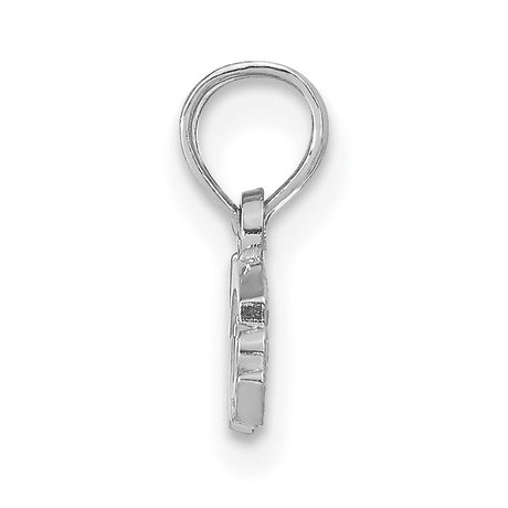 14k White Gold Nurse Pendant with Cursive Lettering, Medical Charm for Women