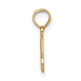 14k Yellow Gold Pendant Charm, Satin Finish Number 1 Nurse Design, Medical Appreciation Jewelry