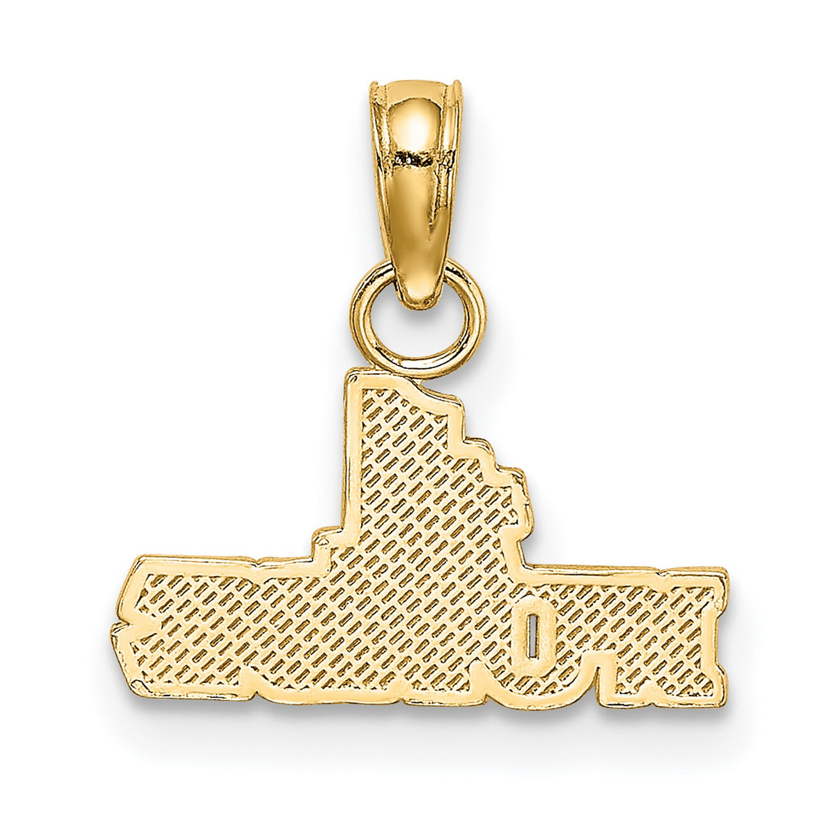 14k Yellow Gold Pendant Charm, Satin Finish Number 1 Nurse Design, Medical Appreciation Jewelry