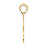 #1 MOTHER Charm Pendant in Real 14k Yellow Gold