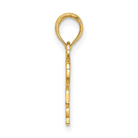 14k Yellow Gold Heart Pendant with We Love You Mom Engraving, Sentimental Mothers Charm