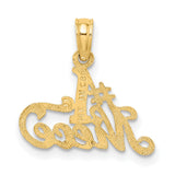 #1 NIECE Charm Pendant in Real 14k Yellow Gold