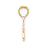 14k Yellow Gold I Heart Grandpa Pendant with Vintage Scrollwork, Sentimental Family Charm