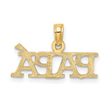 14k Yellow Gold PAPÁ Pendant, Bold Block Letters, Spanish Dad Charm, Latin Heritage Jewelry for Men