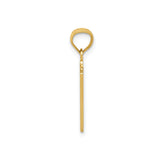 14k Yellow Gold Poker Pendant with Double Aces, All In Phrase, Casino Charm for Men