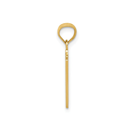 14k Yellow Gold Poker Pendant with Double Aces, All In Phrase, Casino Charm for Men