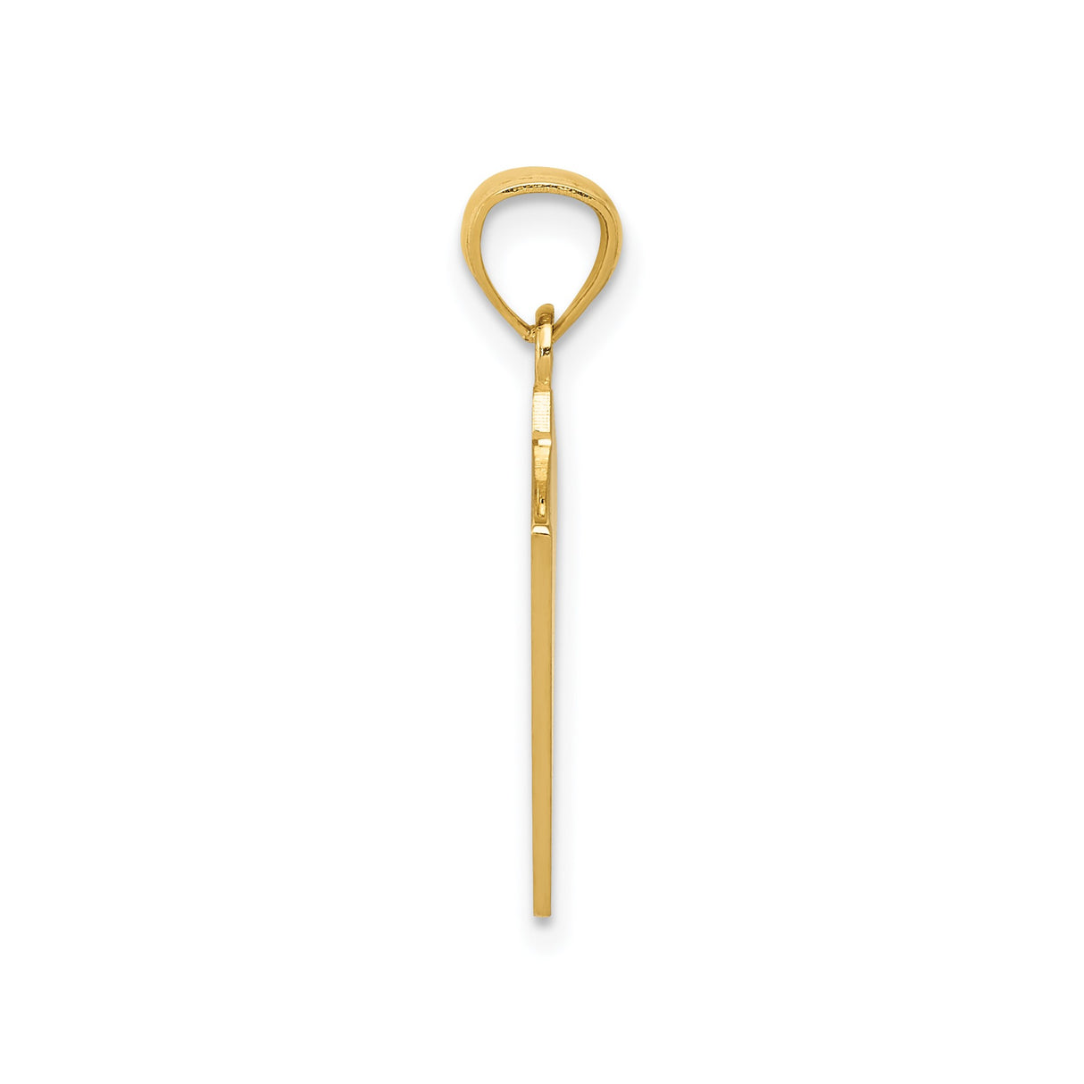 14k Yellow Gold Poker Pendant with Ace and King Playing Cards and All In Engraving