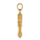 14k Yellow Gold Nefertiti Pendant, Egyptian Queen Profile, Unisex African Heritage Charm