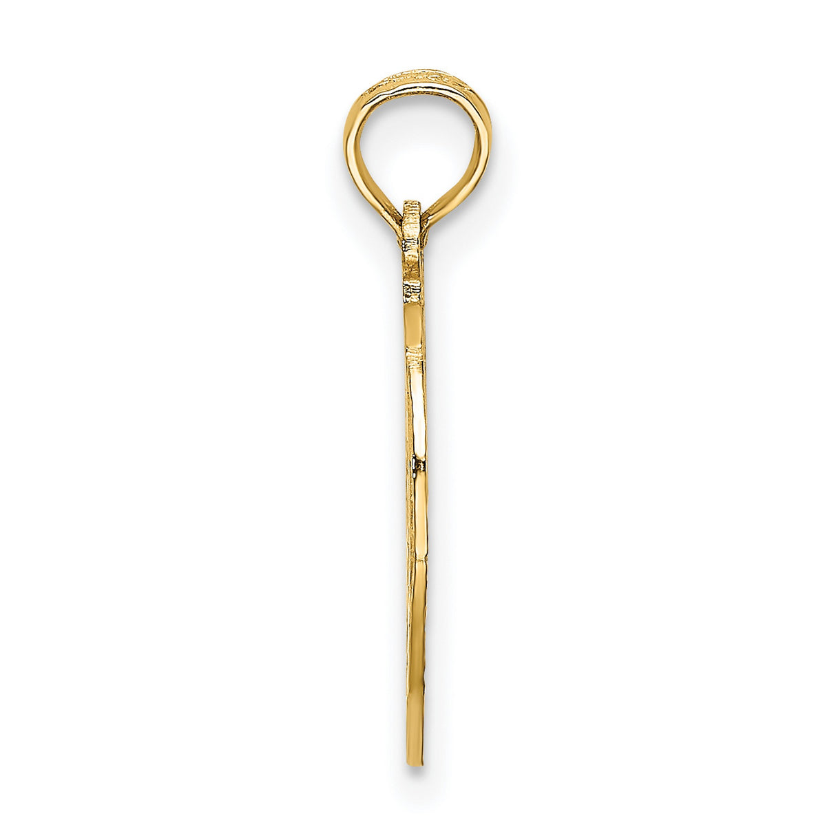 14k Yellow Gold Pendant with Statue of Liberty in Apple Outline, New York City Souvenir Charm