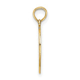 14k Yellow Gold Pendant with Statue of Liberty in Apple Outline, New York City Souvenir Charm