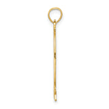 14k Yellow Gold Statue of Liberty Pendant with New York Text, Travel Souvenir Charm