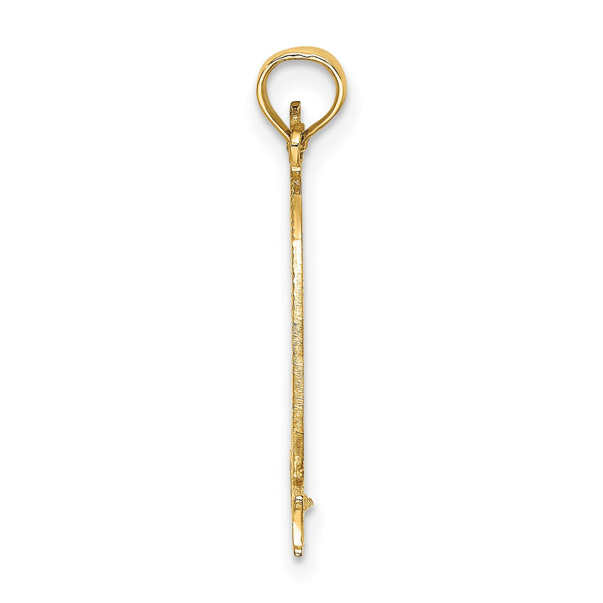 14k Yellow Gold Statue of Liberty Pendant, Cut-Out Design, New York Engraving, Unisex Charm