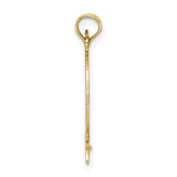 14k Yellow Gold Statue of Liberty Pendant, Cut-Out Design, New York Engraving, Unisex Charm