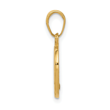 14k Yellow Gold NYC Skyline Apple Pendant with Statue of Liberty and Empire State Building