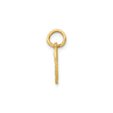 14k Yellow Gold Heart Pendant with Double Openwork and Textured Design for Women