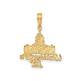 14k Yellow Gold Washington DC Capitol Building Pendant Charm, Patriotic Landmark Jewelry