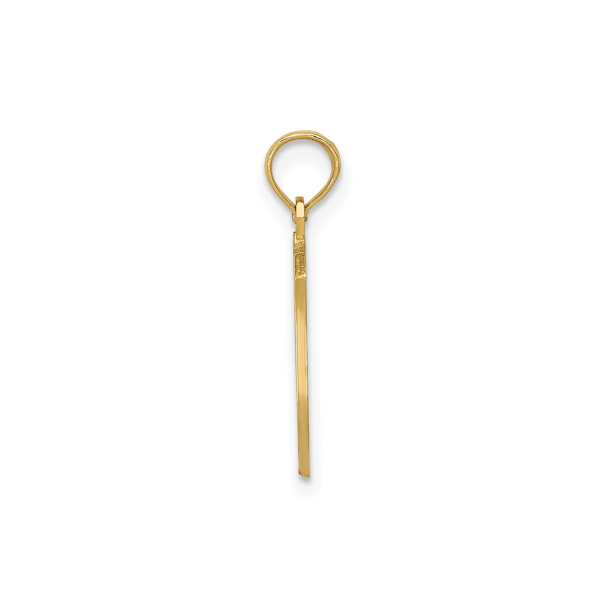 14k Yellow Gold Police Badge Pendant with Embossed Shield Design, Law Enforcement Tribute Charm