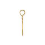 14k Yellow Gold Police Badge Pendant with Embossed Shield Design, Law Enforcement Tribute Charm