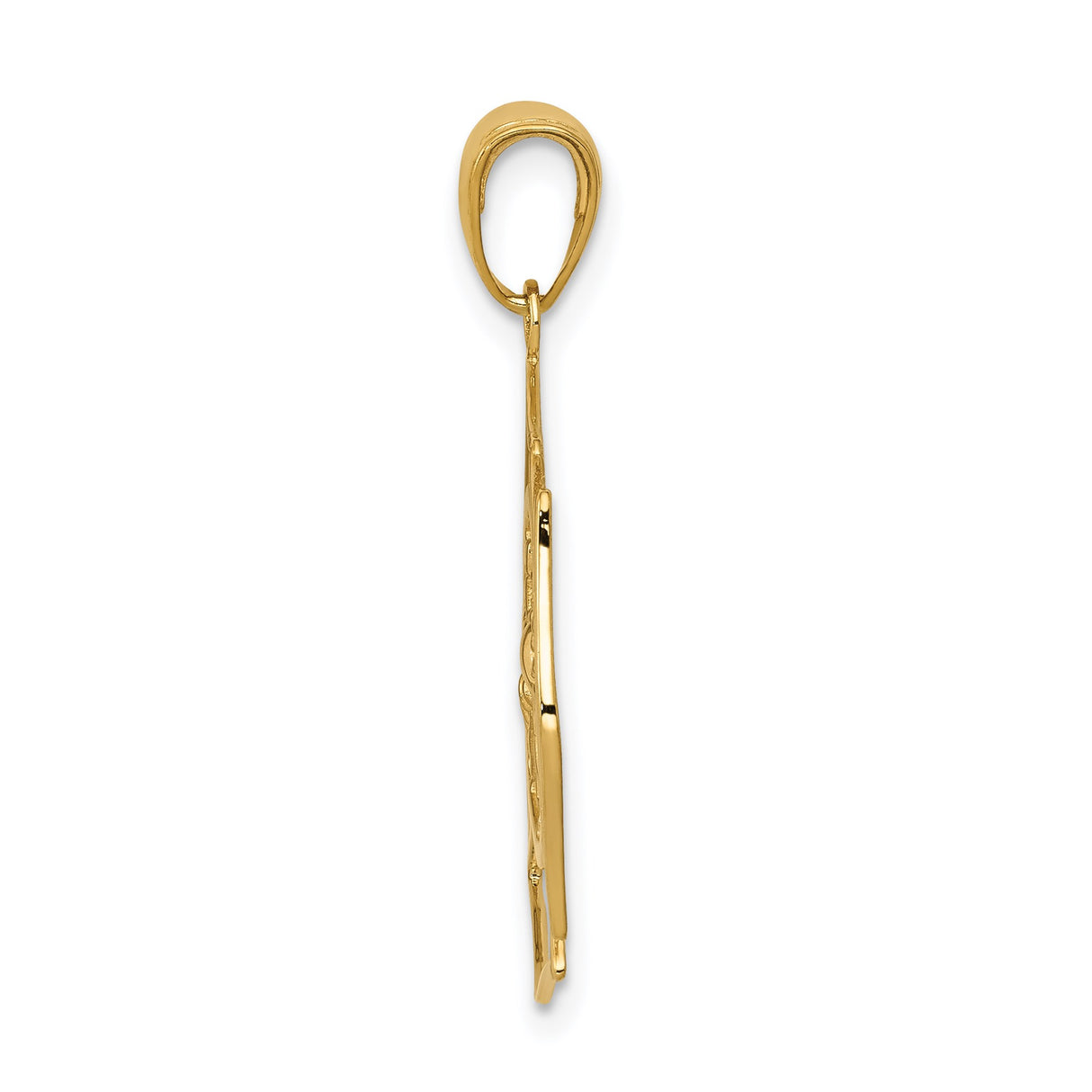 14k Yellow Gold Firefighter Cross Pendant with Maltese Symbol and Tools for Men and Unisex