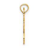 14k Yellow Gold Ballerina Pendant Charm with Graceful Dancer Ballet Design