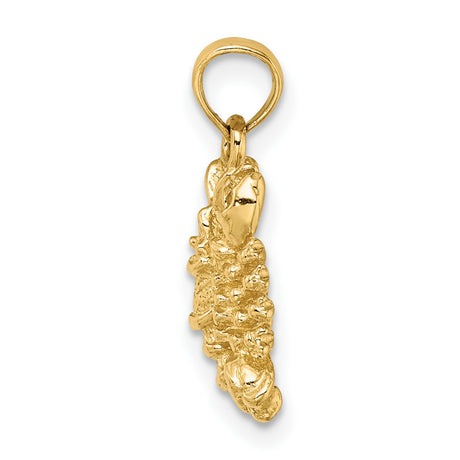 14k Yellow Gold Scorpio Zodiac Pendant with Detailed Scorpion Design