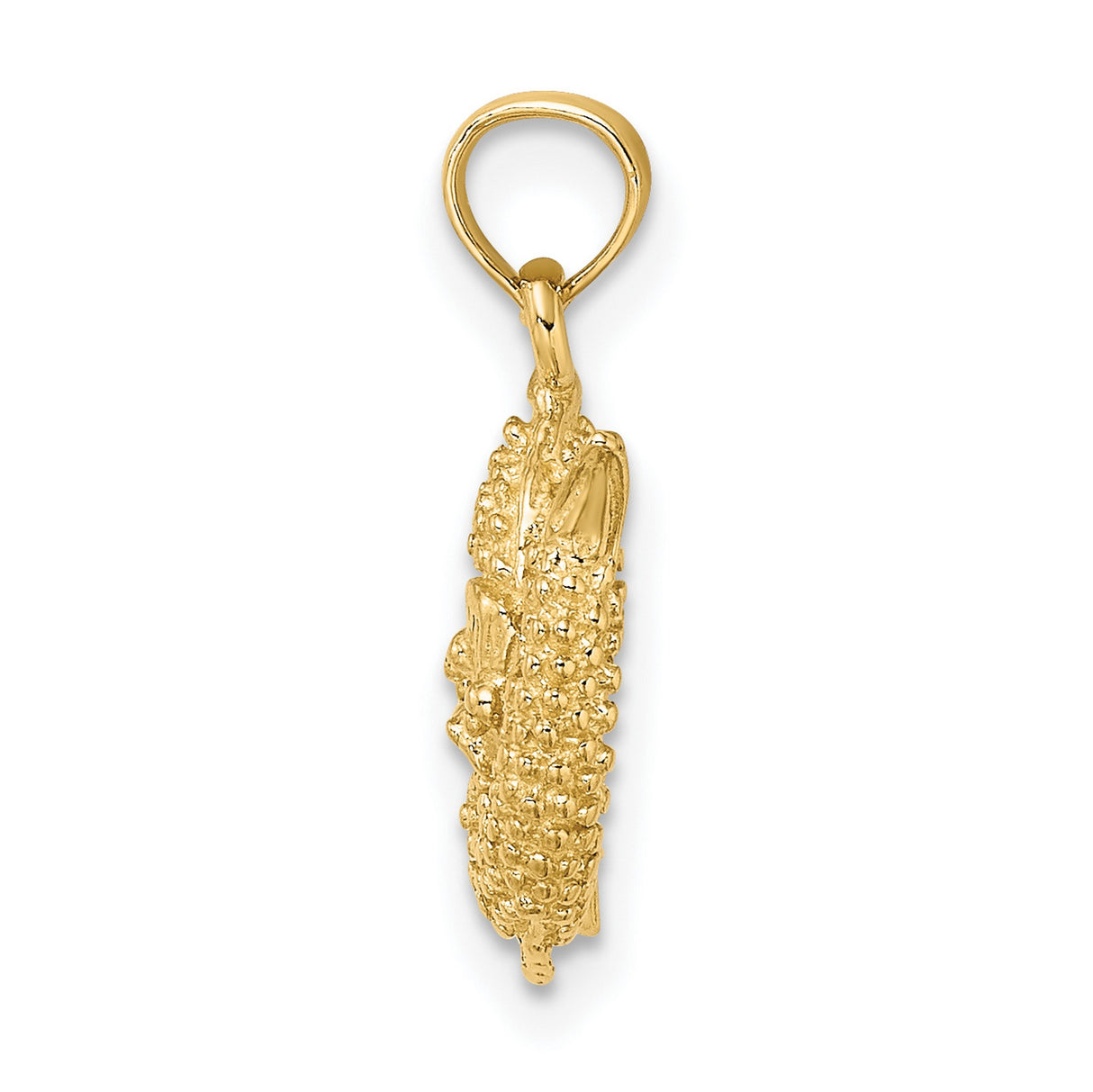 3-D Pisces Fish Zodiac Sign Charm Pendant in Real 14k Yellow Gold