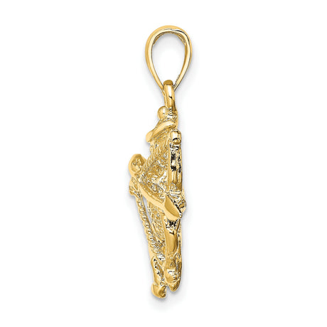 14k Yellow Gold Sagittarius Zodiac Pendant with Centaur Archer Design
