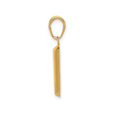 14k Yellow Gold Bar Pendant, Solid Ingot Design with 14K Engraving, Unisex Bullion Style Jewelry