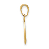 14k Yellow Gold Mile Zero Key West Pendant, Coastal Travel Souvenir Charm