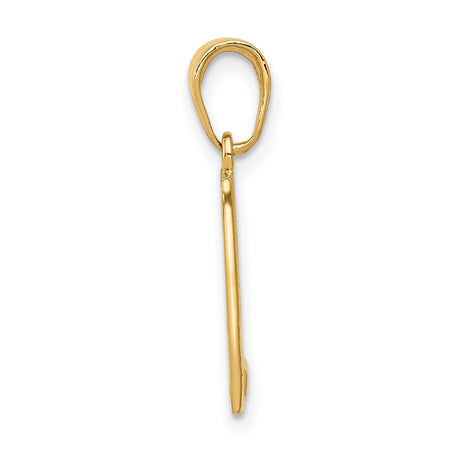 14k Yellow Gold Mile Zero Key West Pendant, Coastal Travel Souvenir Charm
