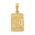 14k Yellow Gold Mile Zero Key West Pendant, Coastal Travel Souvenir Charm