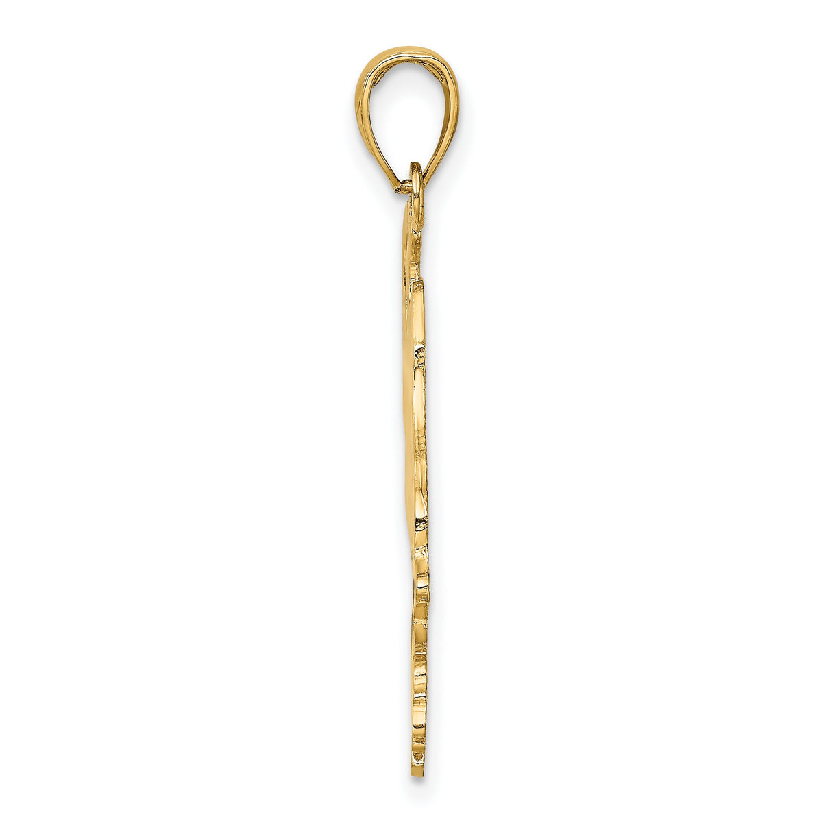 14k Yellow Gold Marco Island Pendant, Florida Map Charm, Travel Keepsake Jewelry