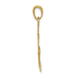 14k Yellow Gold Anchor Pendant, Nautical Christian Symbol for Men or Unisex Wear
