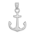 14k White Gold Anchor Pendant, Nautical Christian Symbol of Hope and Strength