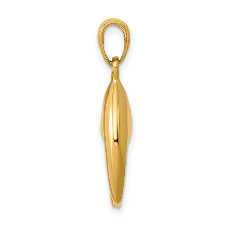 14k Yellow Gold Lobster Claw Pendant, Realistic Marine Life Nautical Charm