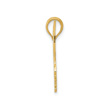 14k Yellow Gold Eagle Pendant in Flight with Talons Extended, Patriotic Design for Men and Women