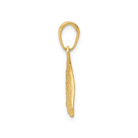 14k Yellow Gold Eagle Head Pendant, Patriotic and Bold American Heritage Design for Men or Unisex Wear